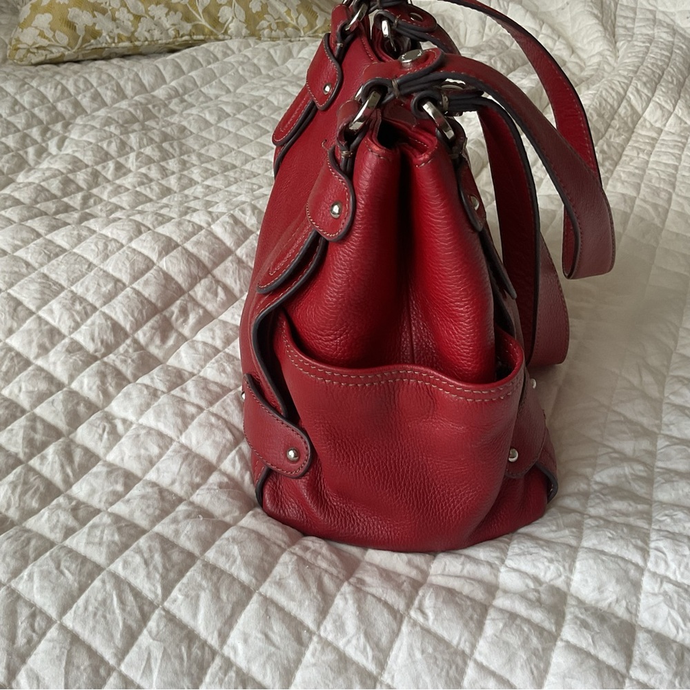 Tignanello red leather purse - Picture 3 of 12